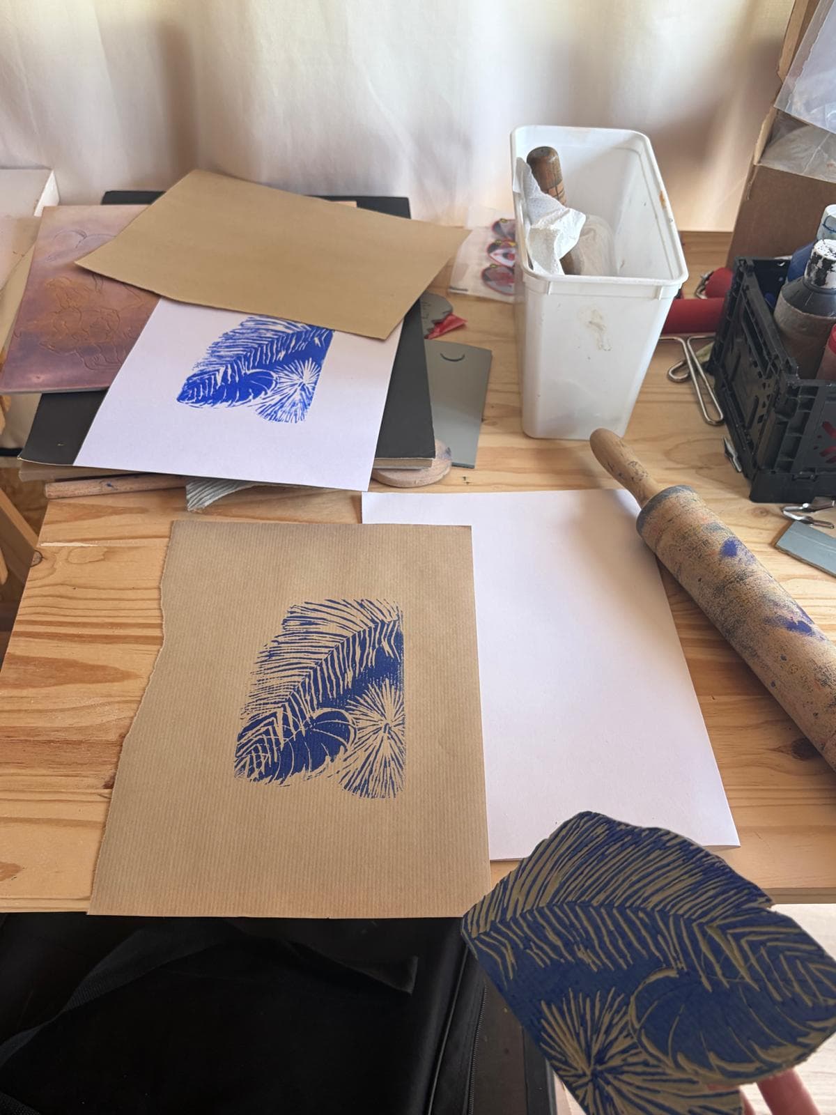 Printmaking class