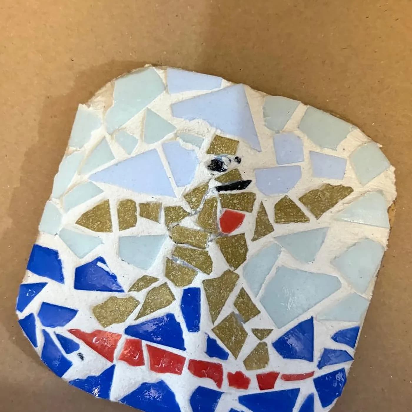 Dessous de verre, animal en mosaïque, mosaic made at Artichaut in Montmartre